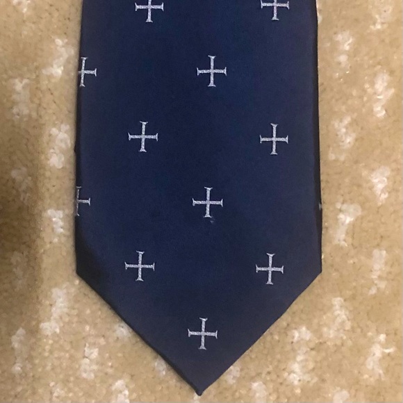 University of Oxford St Cross Tie, Navy - Picture 4 of 8